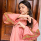 New Peach 3 Piece Embroidered for Winter Wear