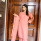 New Peach 3 Piece Embroidered for Winter Wear