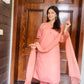 New Peach 3 Piece Embroidered for Winter Wear