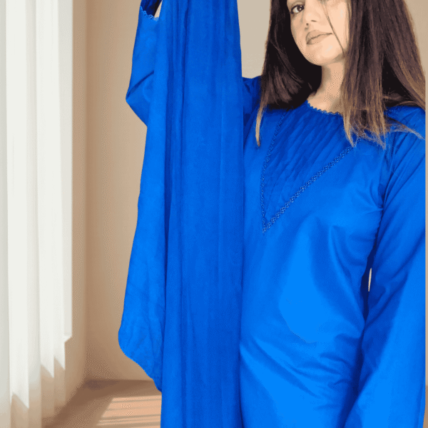 Royal Blue 3 Piece Dress with Stylish Trouser